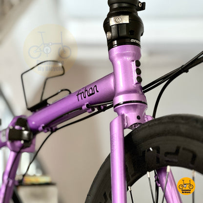 Fnhon Gust folding bike chromoly steel frame detail
