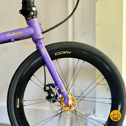 Fnhon Gust Velvet Purple folding bicycle chromoly steel frame
