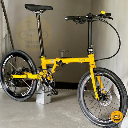 Basikal Lipat Fnhon Gust 22 Inci Shimano 9 Kelajuan Bingkai Keluli Chromoly Basikal Lipat Ringan Untuk Kegunaan Harian