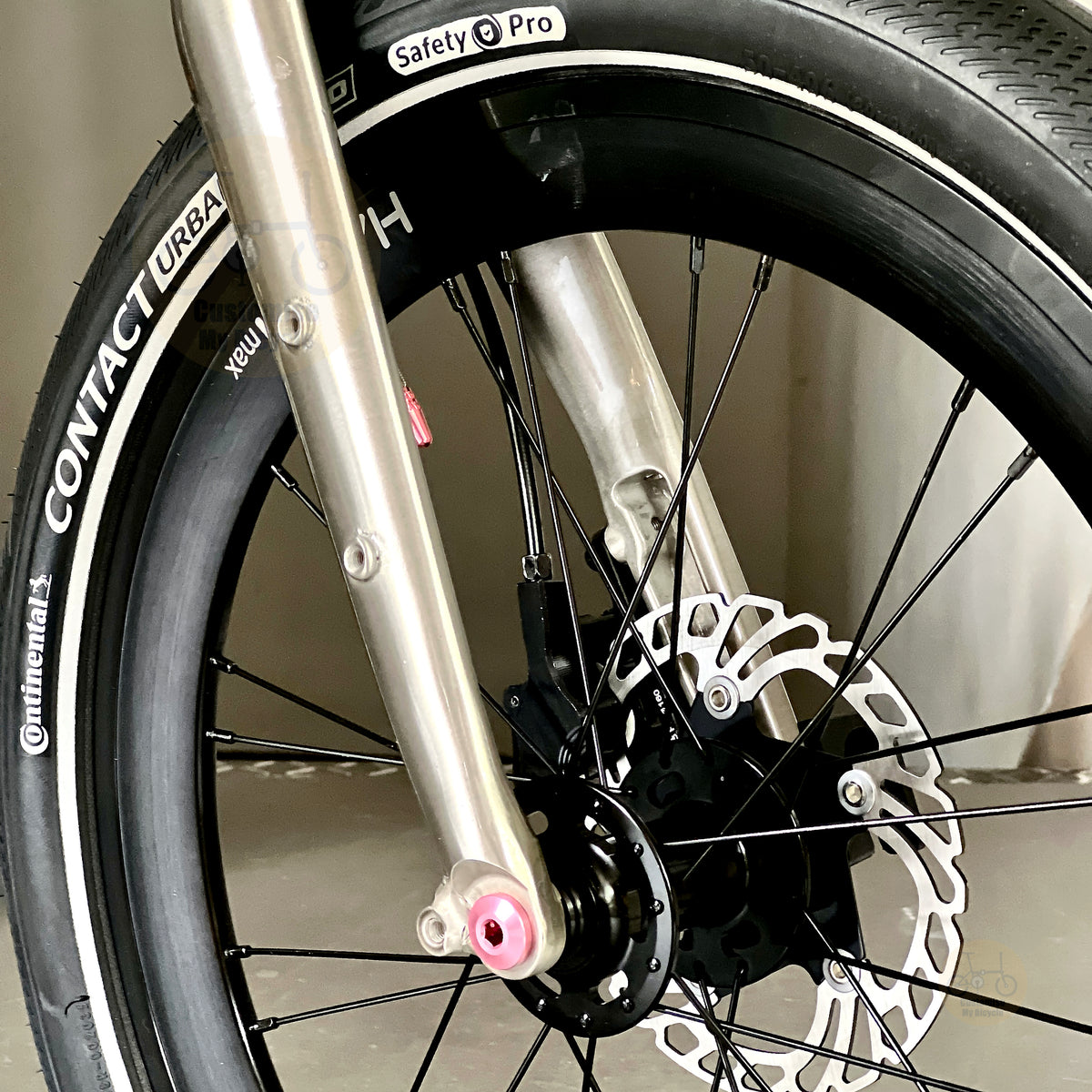 Fnhon GT20 20" Metallic Titanium folding bike with Lightweight aluminium alloy body