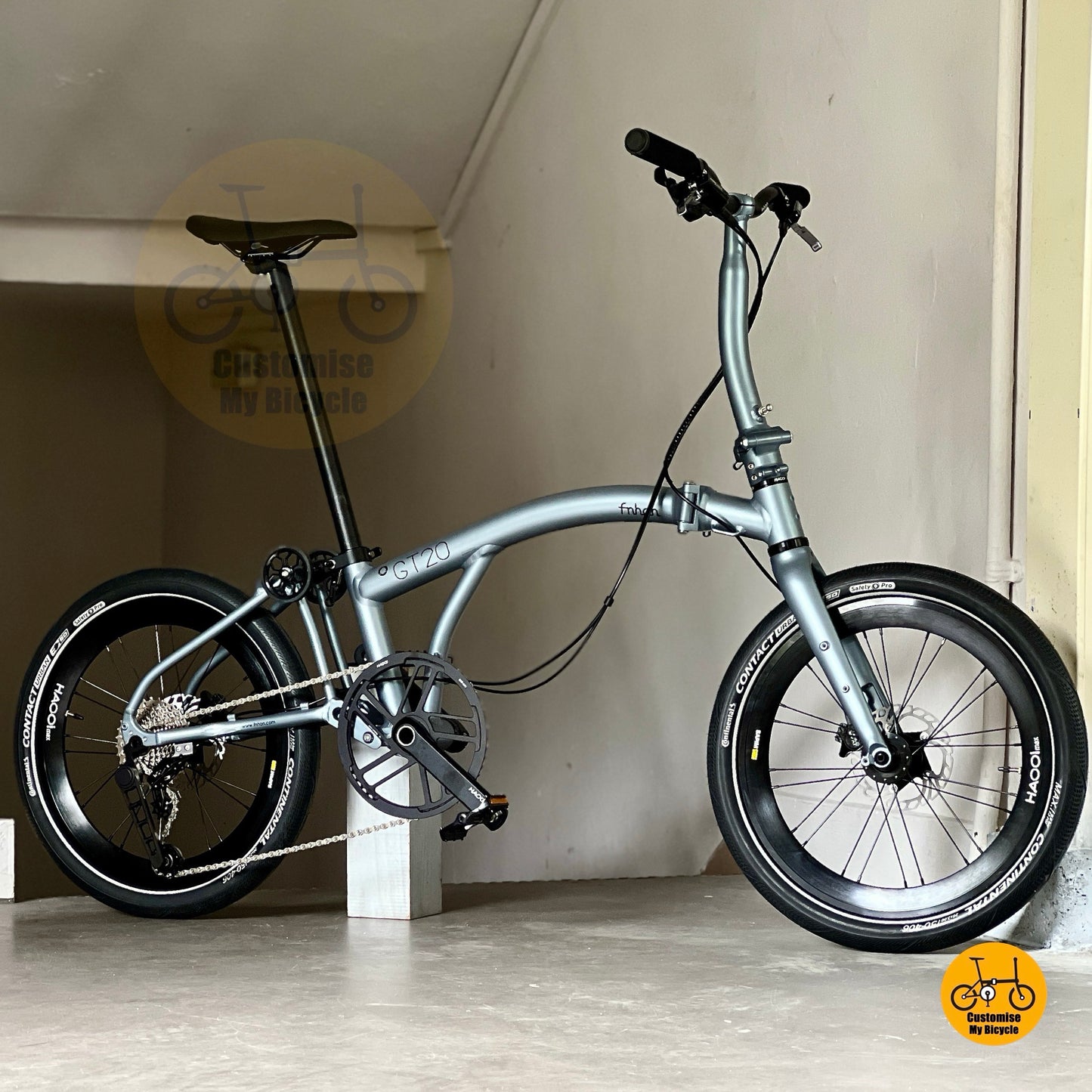 风行 风布 GT20 20寸 钛灰色 折叠自行车 禧玛诺 10速 液压碟刹 城市通勤