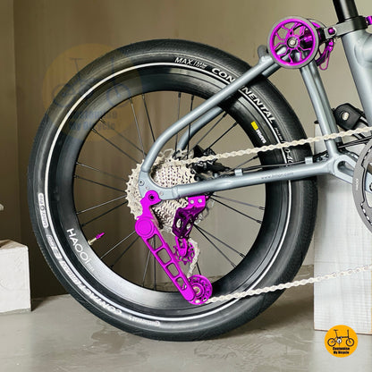 Fnhon GT20 folding bike HAOII Max aero smooth wheels detailed rear wheel
