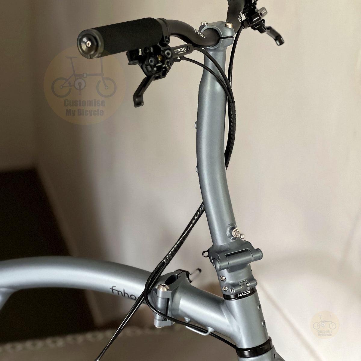 Fnhon GT20 20" Titanium Grey folding bike with IIIPRO Ivar hydraulic disc brake