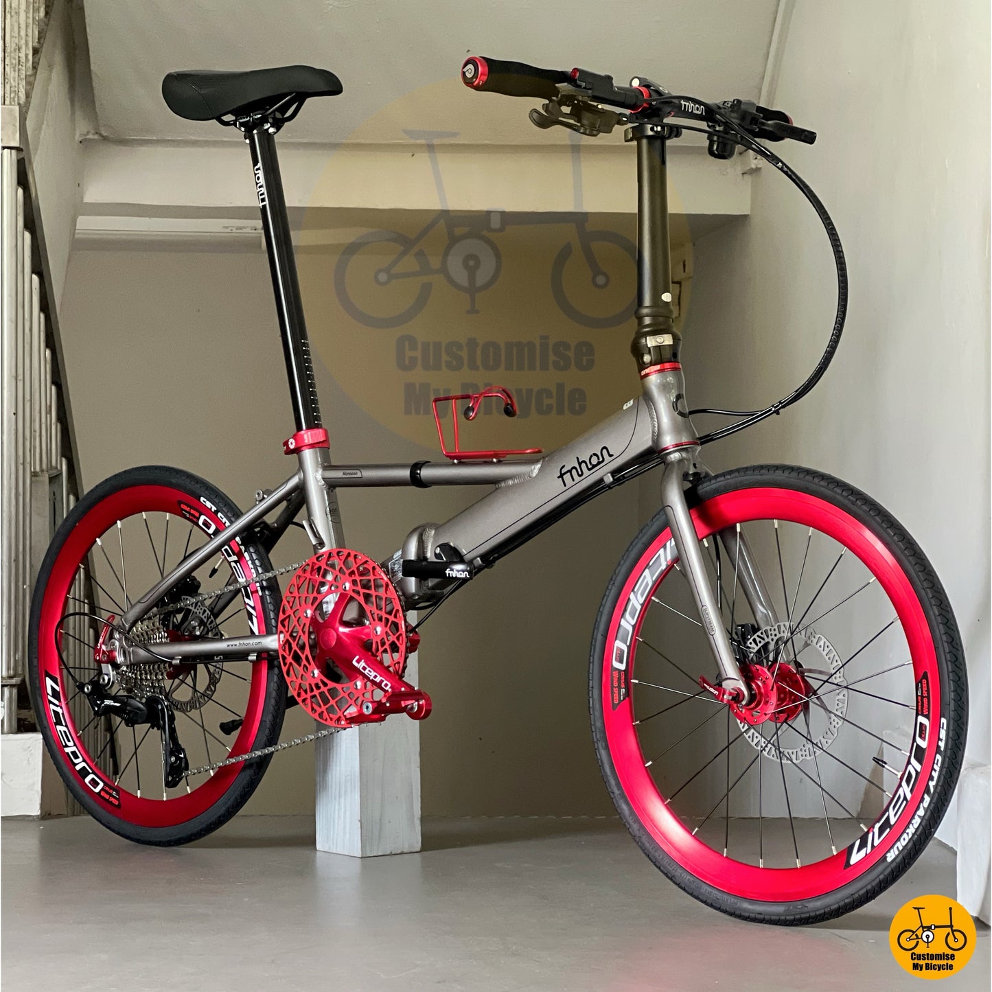Fnhon Monsoon 22 Foldable Bicycle For PCN Enthusiasts With Gineyea Pedals And Fast Wheels  
