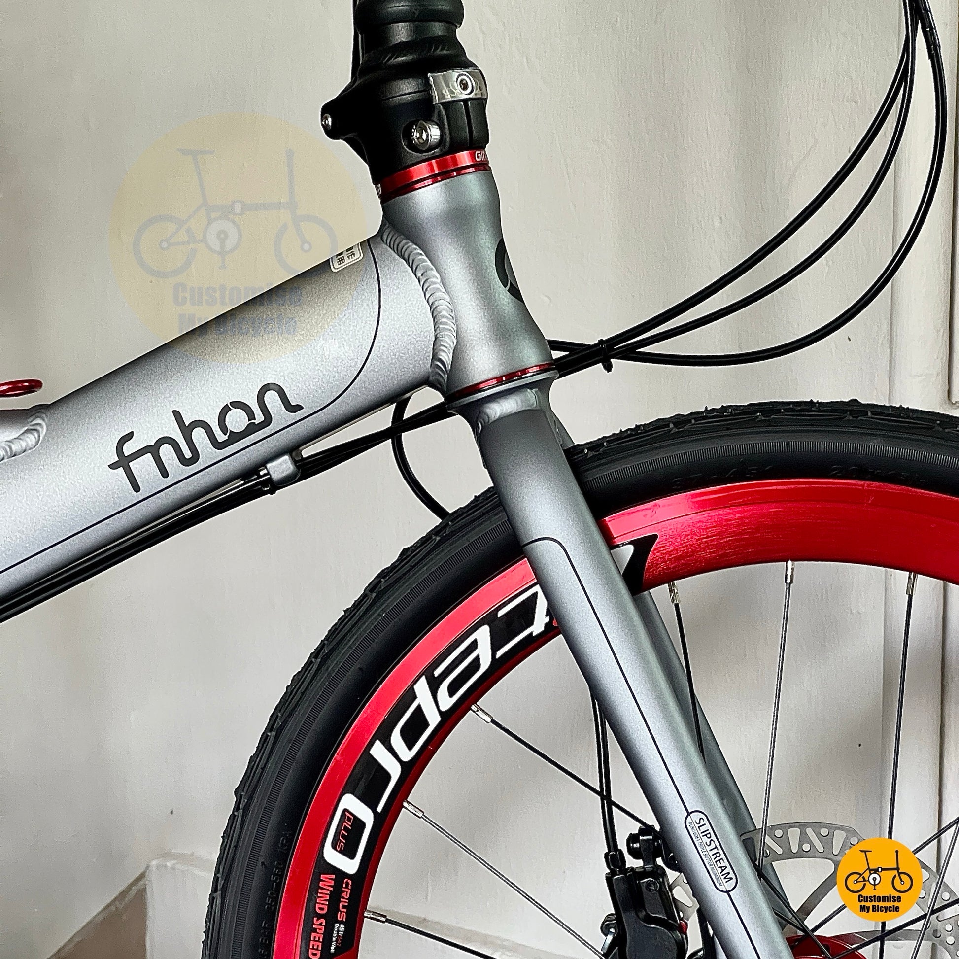 Shimano 9 speed foldable bike with Litepro wheelset  
