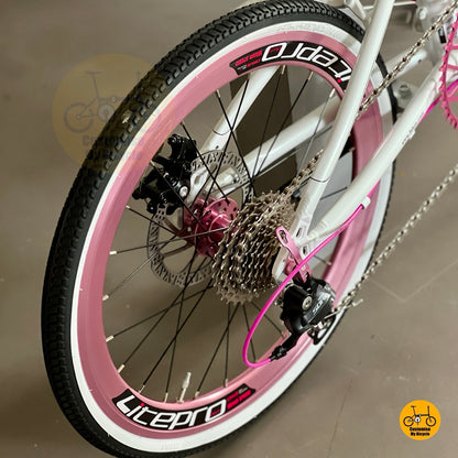 Shimano 9-speed gear system close-up on Fnhon Monsoon
