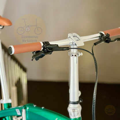 Fnhon Tornado 22 inch emerald green folding bicycle overall higher front angle