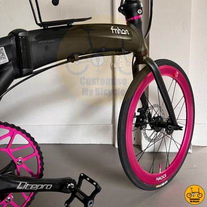 Fnhon Tornado 22” • Shimano 9s • Matte Black + Pink