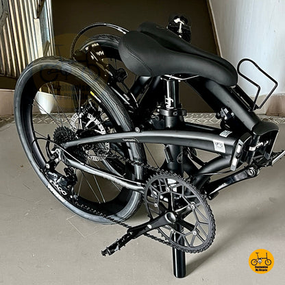Basikal Lipat Fnhon Tornado 22 Inci Warna Hitam Matte Dengan Gear Shimano Dan Rangka Aluminium
