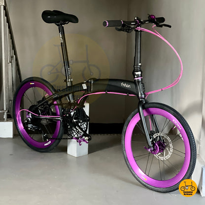 Fnhon Tornado 22-inch foldie bike with high profile wheels and Hollowtech crank  
