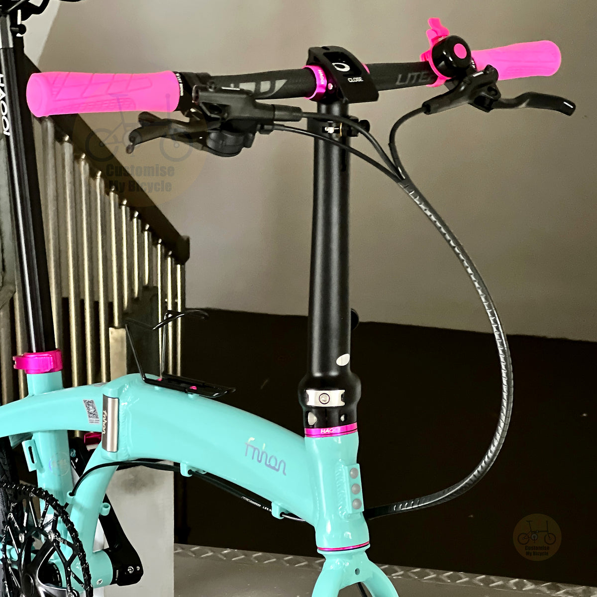 Fnhon Tornado 20" Turkish Blue folding bike with SHIMANO hydraulic disc brake