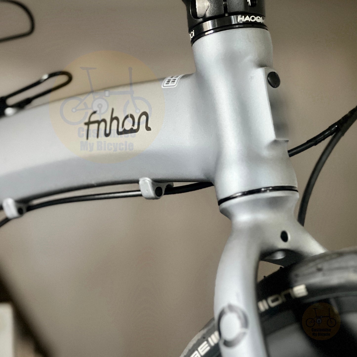 Fnhon Twister 20 inch Battleship Grey folding bike overall higher front angle