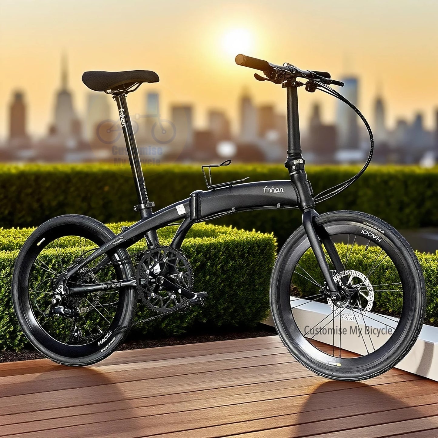Fnhon Tornado 22” Batman Black – Sleek & Powerful Folding Bike
