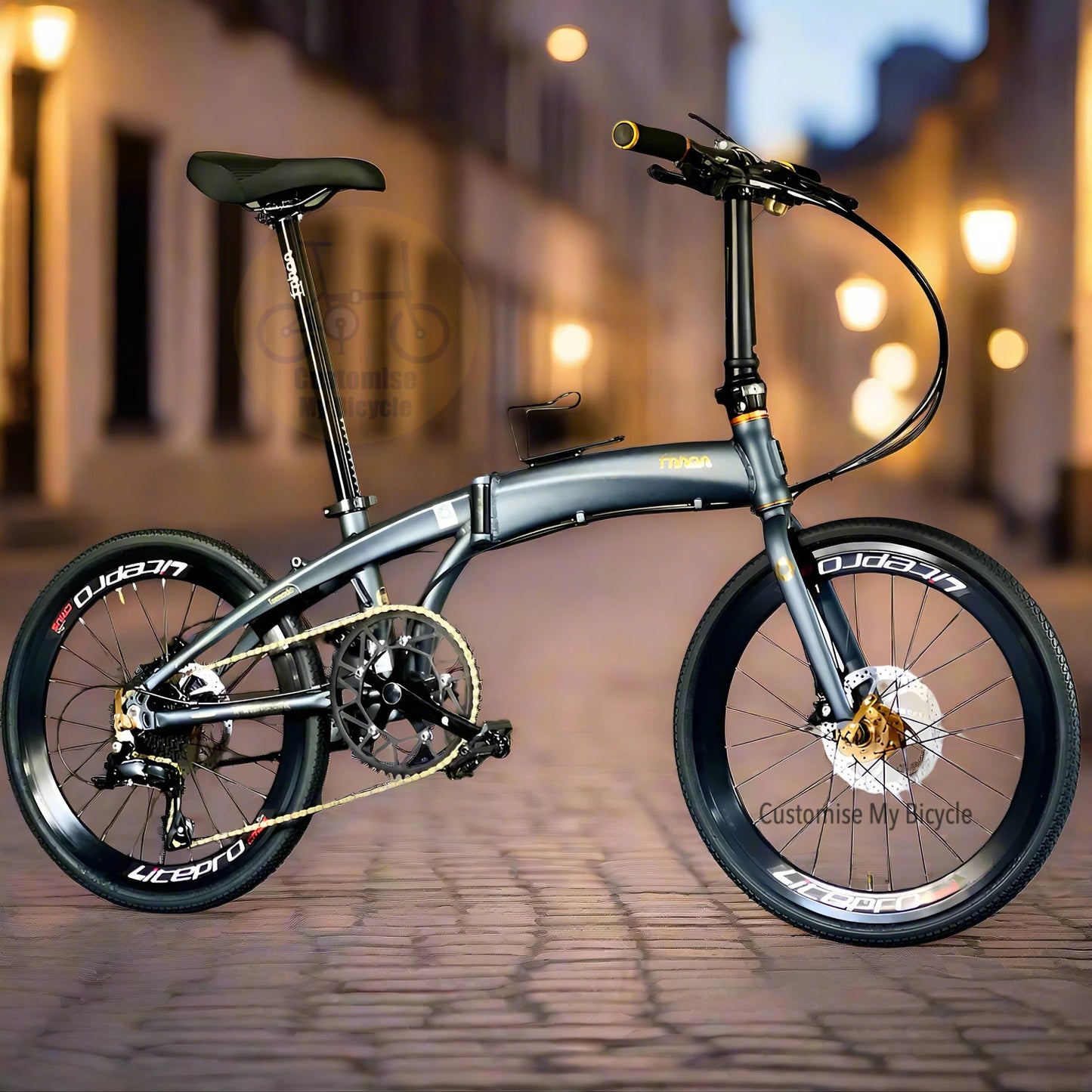 Fnhon Tornado 22in Folding Bike With Shimano 9 Gears  
