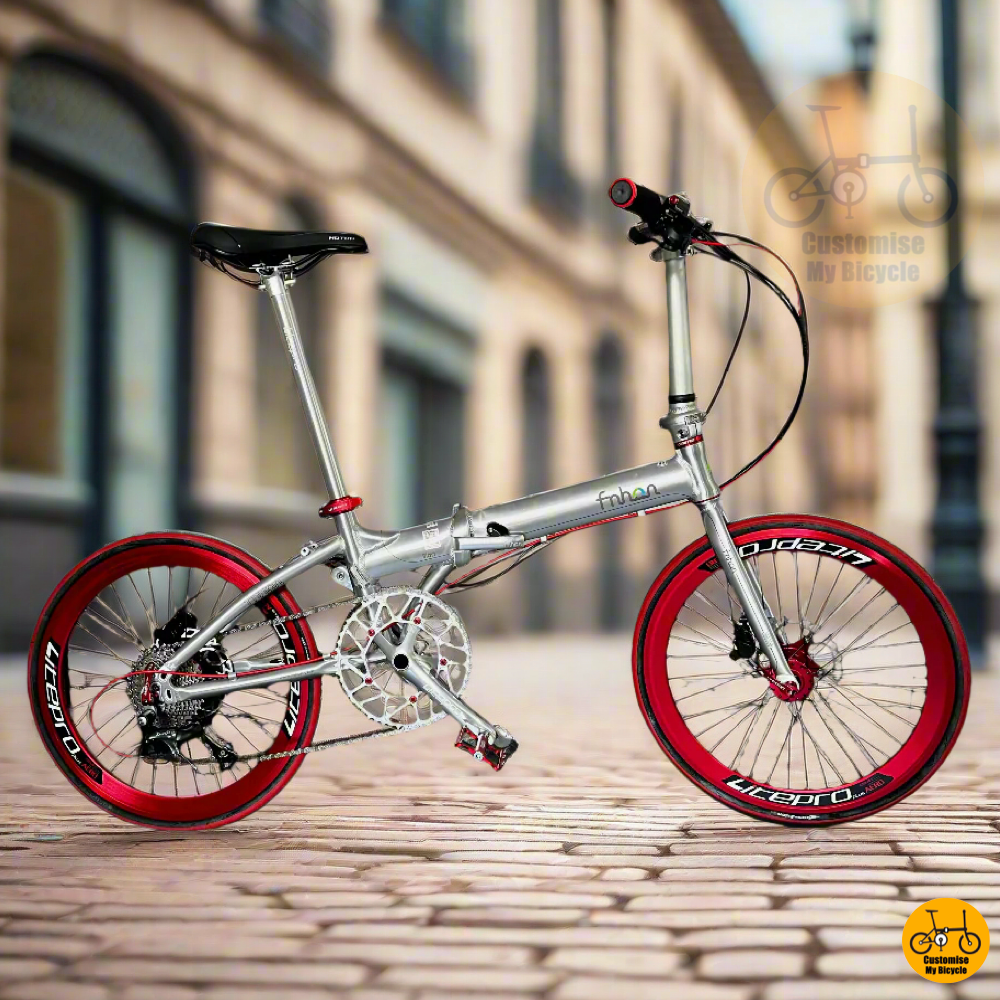 Fnhon Blast 22-Inch Folding Bike – Platinum Silver Frame for a Sleek City Ride
