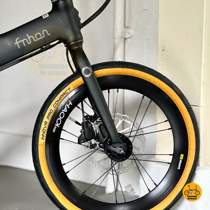 Close up HAOOI Max smooth front wheel with INNOVA Pro fast rolling tyre