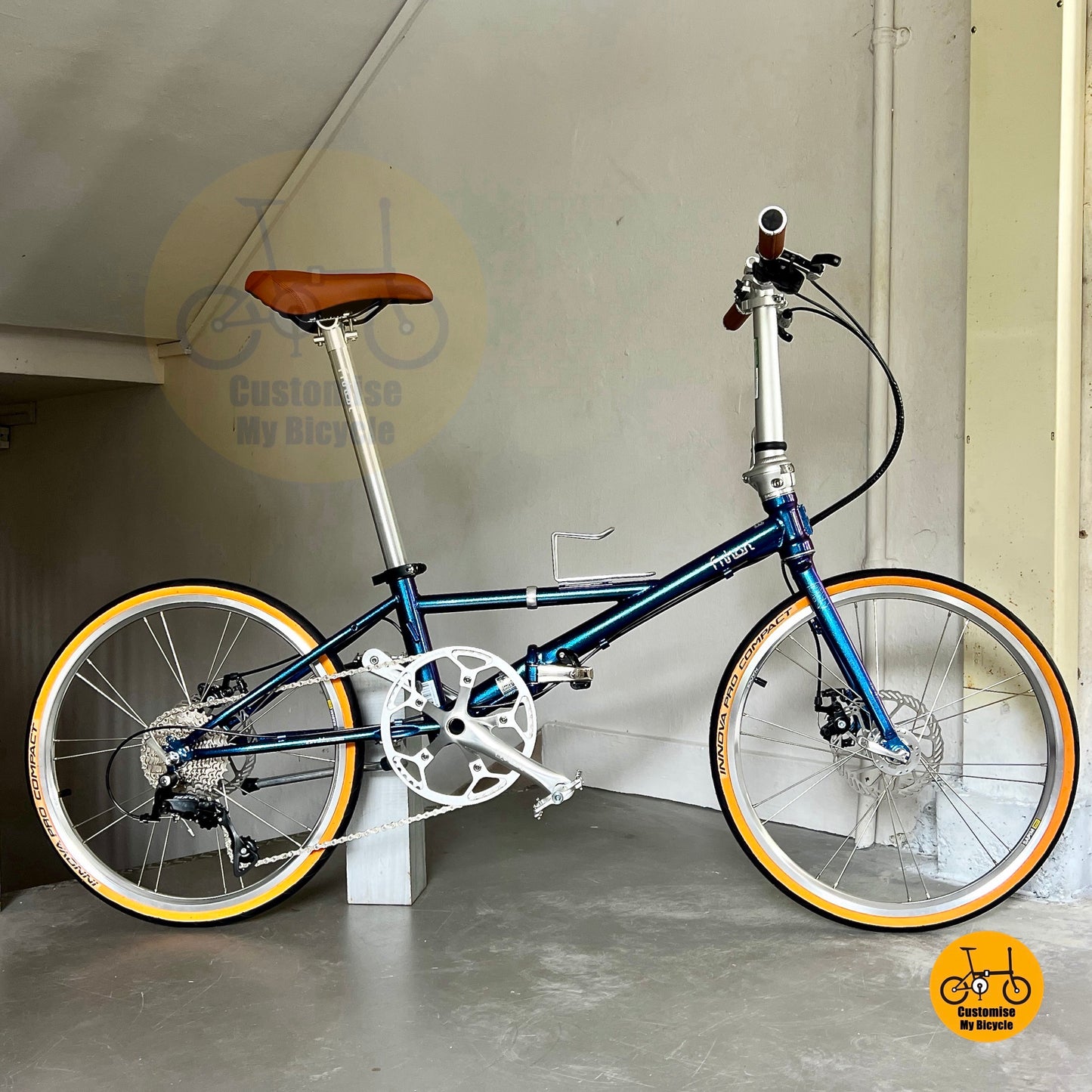 Basikal Lipat Fnhon Thunderstorm 22 Inci Shimano 9 Kelajuan Rangka Keluli Untuk Kegunaan Harian
